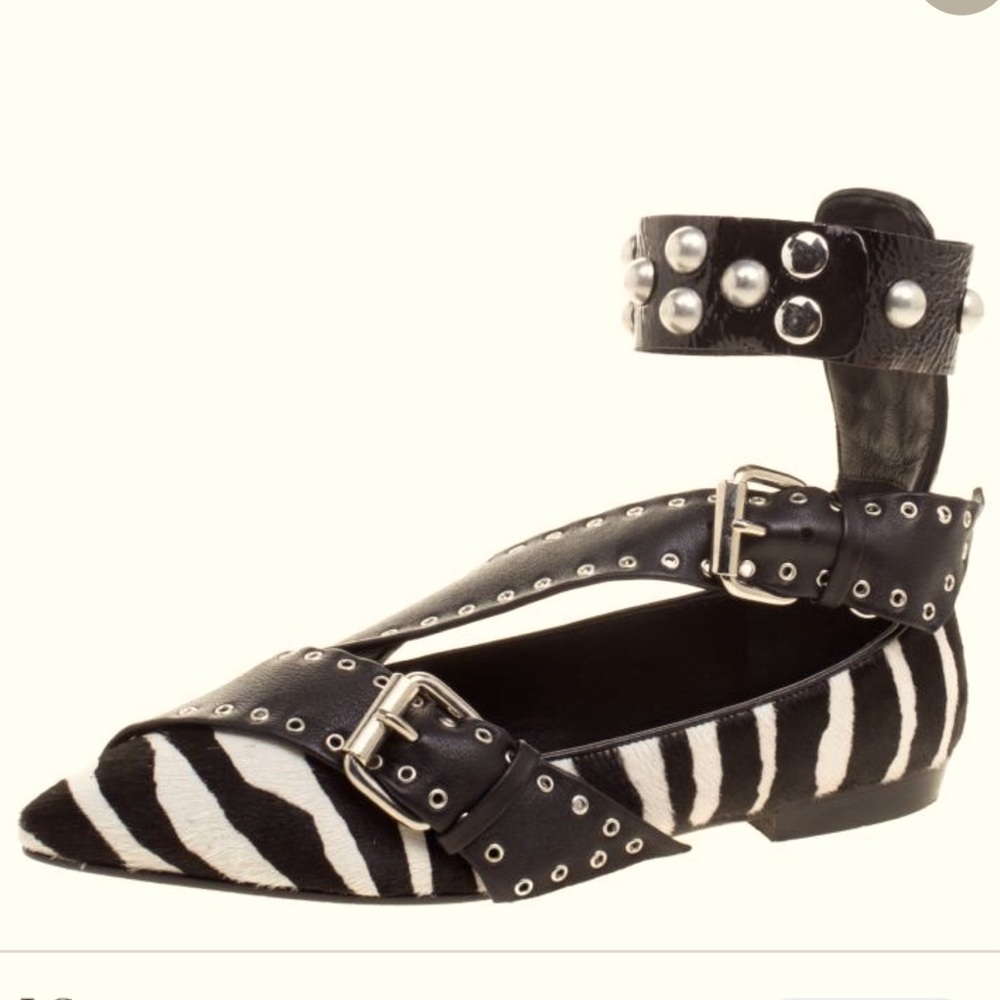 Isabel Marant Black and White Zebra Print Women's Shoes